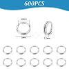 600Pcs 304 Stainless Steel Split Rings STAS-UN0062-77-3