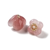 Natural Agate Osmanthus Flower Charms G-Z052-02A-2