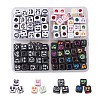 160Pcs 4 Styles Craft Acrylic Beads MACR-YW0002-74-1
