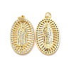 Brass Micro Pave Cubic Zirconia Pendants KK-E068-VB095-1