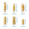 PandaHall Jewelry Brass Screw Clasps KK-PJ0001-03G-11