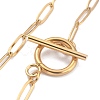 Ion Plating(IP) 304 Stainless Steel Paperclip Chain Bracelets BJEW-O186-02G-2