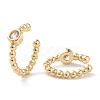 Brass Micro Pave Cubic Zirconia Cuff Earrings EJEW-H109-01H-G-3