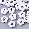 Opaque Spray Painted Acrylic Beads X-SACR-N009-21-1