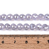 Electroplate Opaque Solid Color Glass Beads Strands GLAA-TAC0009-05B-01-4