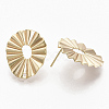 Brass Stud Earring Findings X-KK-T056-15G-NF-2
