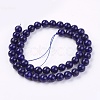 Dyed Natural Lapis Lazuli Bead Strands G-R173-8mm-01-2