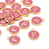 Golden Plated Alloy Enamel Charms X-ENAM-S118-08P-4