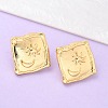 304 Stainless Steel Stud Earrings EJEW-D309-01G-2