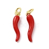 Rack Plating Brass Enamel Charms X-KK-C008-20G-04-1