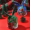 60Pcs 3 Colors Christmas Theme Rabbit Shaped Candy Plastic Bags ABAG-FS0001-05-7