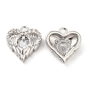 Brass & Glass & Cubic Zirconia Charms KK-G468-54P-04-1