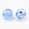 Round Transparent Colors Rainbow Glass Seed Beads X-SEED-A007-2mm-166-2