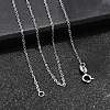 Anti-Tarnish Rhodium Plated 925 Sterling Silver Necklaces STER-M034-32A-2
