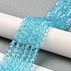 Transparent Electroplate Glass Beads Strands GLAA-F029-4mm-D20-4