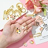DIY Painting Theme Alloy Keychain Brooch Pin Making Kits DIY-YW0008-71-3