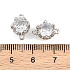 Brass Pave Clear Cubic Zirconia Connector Charms CU-CBAA6E8-11P-3