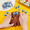 20 Pairs Polyester Cloth Self-adhesive Patches DIY-PH0038-19B-3