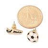 Brass Enamel Stud Earrings EJEW-Z080-01G-4