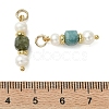 Natural Multicolor Tourmaline & Cultured Freshwater Pearl Pendants PALLOY-JF05307-4
