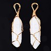 Natural White Jade Big Pendants G-T122-70G-2