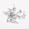 Anti-Tarnish Rhodium Plated 925 Sterling Silver Earrings Findings STER-P032-15-5mm-1