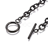 Unisex 304 Stainless Steel Cable Chain Bracelets BJEW-P245-39B-2