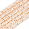 Electroplate Opaque Glass Imitation Pearl Beads Strands EGLA-H113-07B-1