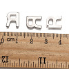Tarnish Resistant 304 Stainless Steel Letter Charms X-STAS-O072-R-3