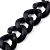 Handmade Spray Painted CCB Plastic Curb Chains AJEW-JB00737-01-3
