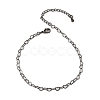Brass Heart Link Bracelets for Women BJEW-G735-07B-4