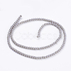 Opaque Solid Color Glass Bead Strands GLAA-F076-A07-2