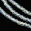 Electroplated Glass Beads Strands EGLA-P055-01B-AB01-5