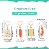 Food Theme Alloy Enamel Pendant Stitch Markers HJEW-AB00346-2