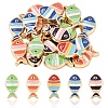 20Pcs Light Gold Tone Alloy Enamel Beads FIND-YW0010-21-1