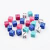 Chunky Mixed Color Acrylic Dice Beads X-MACR-3030-2