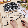 25M Nylon with Spandex Lace Wrinkle Ribbon OCOR-BC0009-48B-3