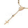 Rosary Bead Bracelets with Cross LS-BJEW-E282-02G-3