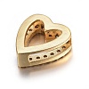 Brass Micro Pave Cubic Zirconia Slide Charms ZIRC-G147-31-NR-3