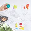 2 Sets 2 Style Silicone Wine Glass Charms AJEW-NB0005-70-3