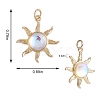 4Pcs 2 Colors Glass Pendants GLAA-SZ0001-91-2