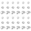 300Pcs 3 Style Iron & Brass Crimp Beads Covers KK-YW0002-16-1