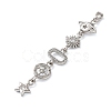 Brass Micro Pave Clear Cubic Zirconia Pendants KK-D101-01D-P-2