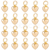 20Pcs Rack Plating Brass Heart Charms KK-BBC0024-87A-1