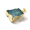 Raw Rough Natural Dyed Quartz Crystal Pendants G-G895-05LG-M-2