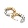 Ion Plating(IP) Two Tone 304 Stainless Steel Huggie Hoop Earrings EJEW-A106-01A-2