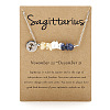 Natural Citrine & Sodalite & Howlite Chip & Alloy Constellation Pendant Necklaces WGB0CBC-06-1