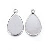 Tarnish Resistant 304 Stainless Steel Pendant Cabochon Settings STAS-P210-09P-01-1