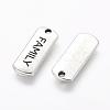 Tibetan Style Alloy Rectangle with Word Family Pendants X-TIBEP-Q043-057-RS-2