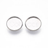 304 Stainless Steel Brooch Cabochon Settings X-STAS-E547-08D-P-2